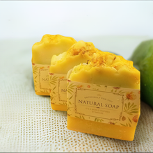 Load image into Gallery viewer, Handmade Cucumber &amp; Calendula Vegan Soap (3 Soaps)
